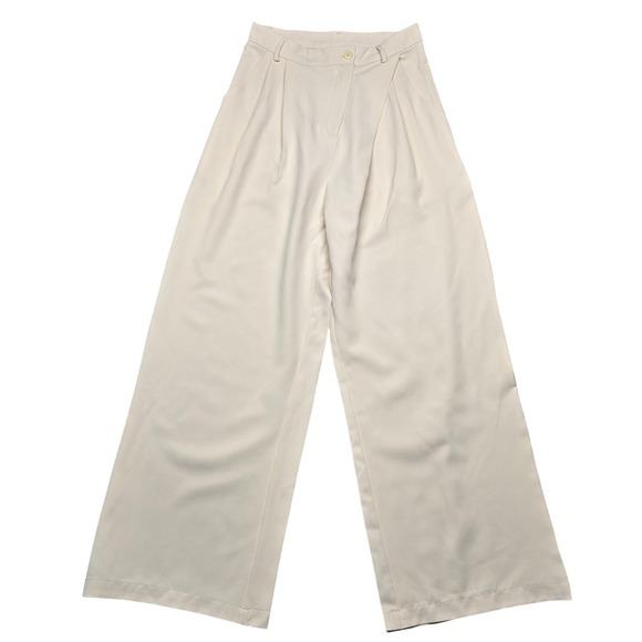 Pants - CMMN SWDN Pants Womens Small Wide‎ Leg High Waist Pleated Trouser Relaxed Fit